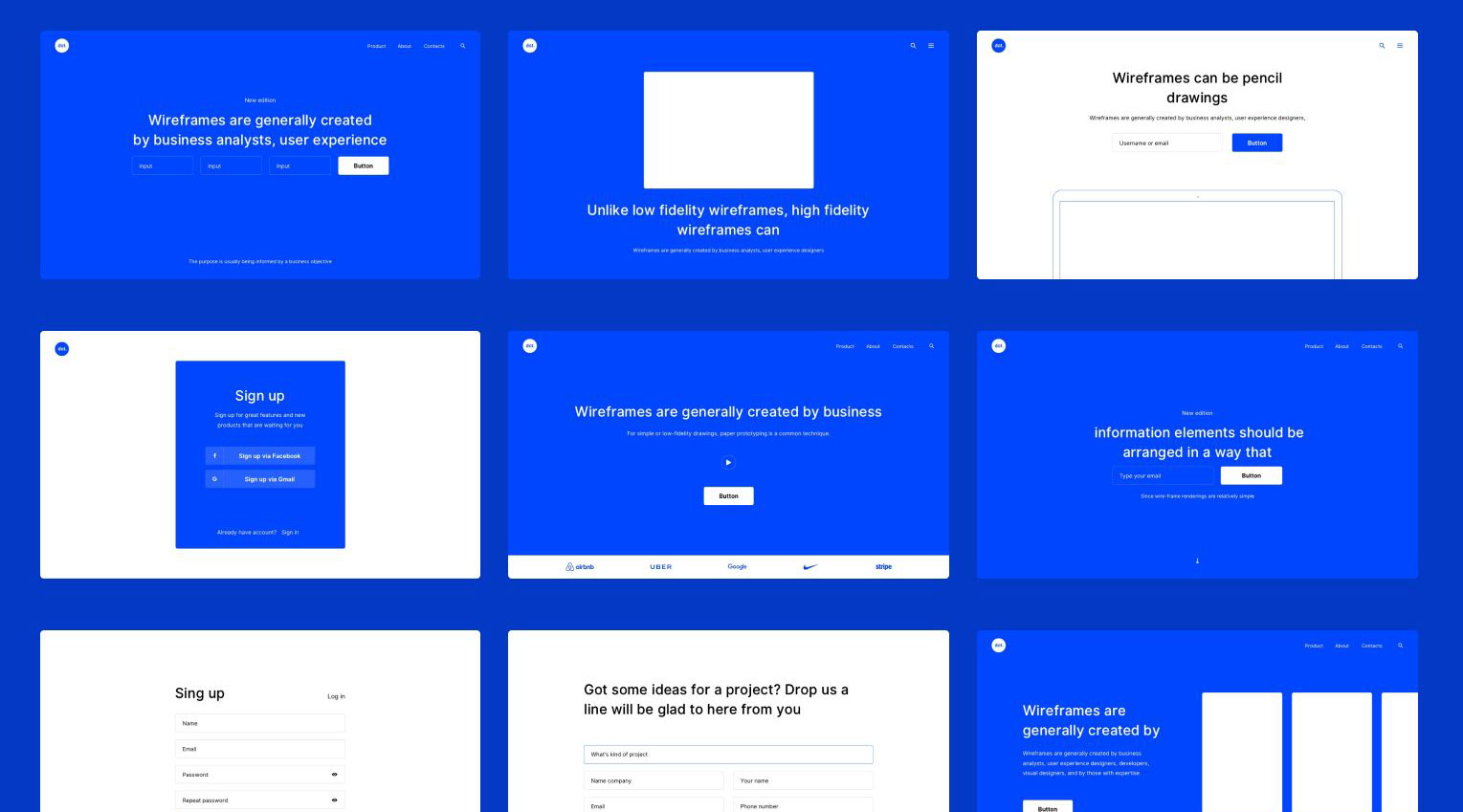 UI界面设计必备：高效率高保真产品原型线框图套件 dot [SKETCH, XD & Figma]插图(11)
