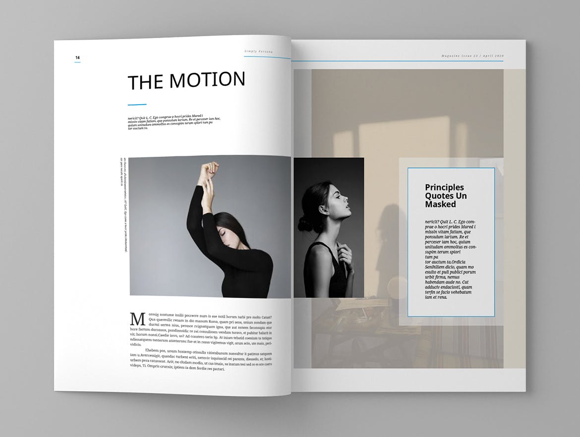 女性时尚主题素材库精选杂志排版设计模板 Requise – Magazine Template插图(8)