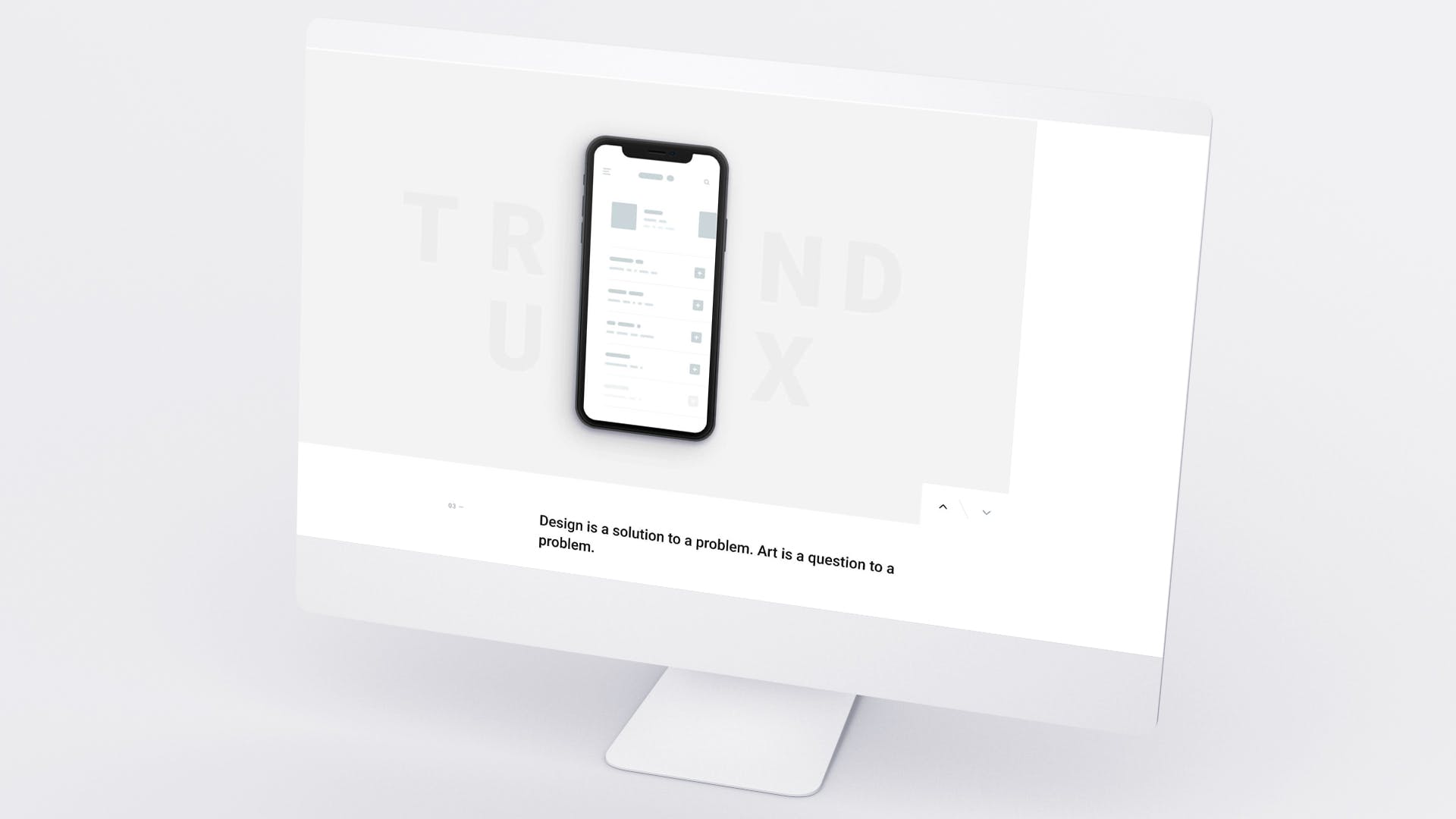 网站UI界面设计效果图预览白色iMac电脑样机模板 White iMac Mockup插图(8)