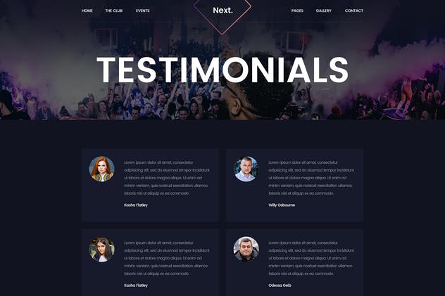 DJ音乐俱乐部夜场网站设计PSD模板 Friday Night DJ Club Music Party Celerity Template插图(8)