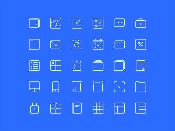 Mini Glyph Icons素材之家精选sketch素材