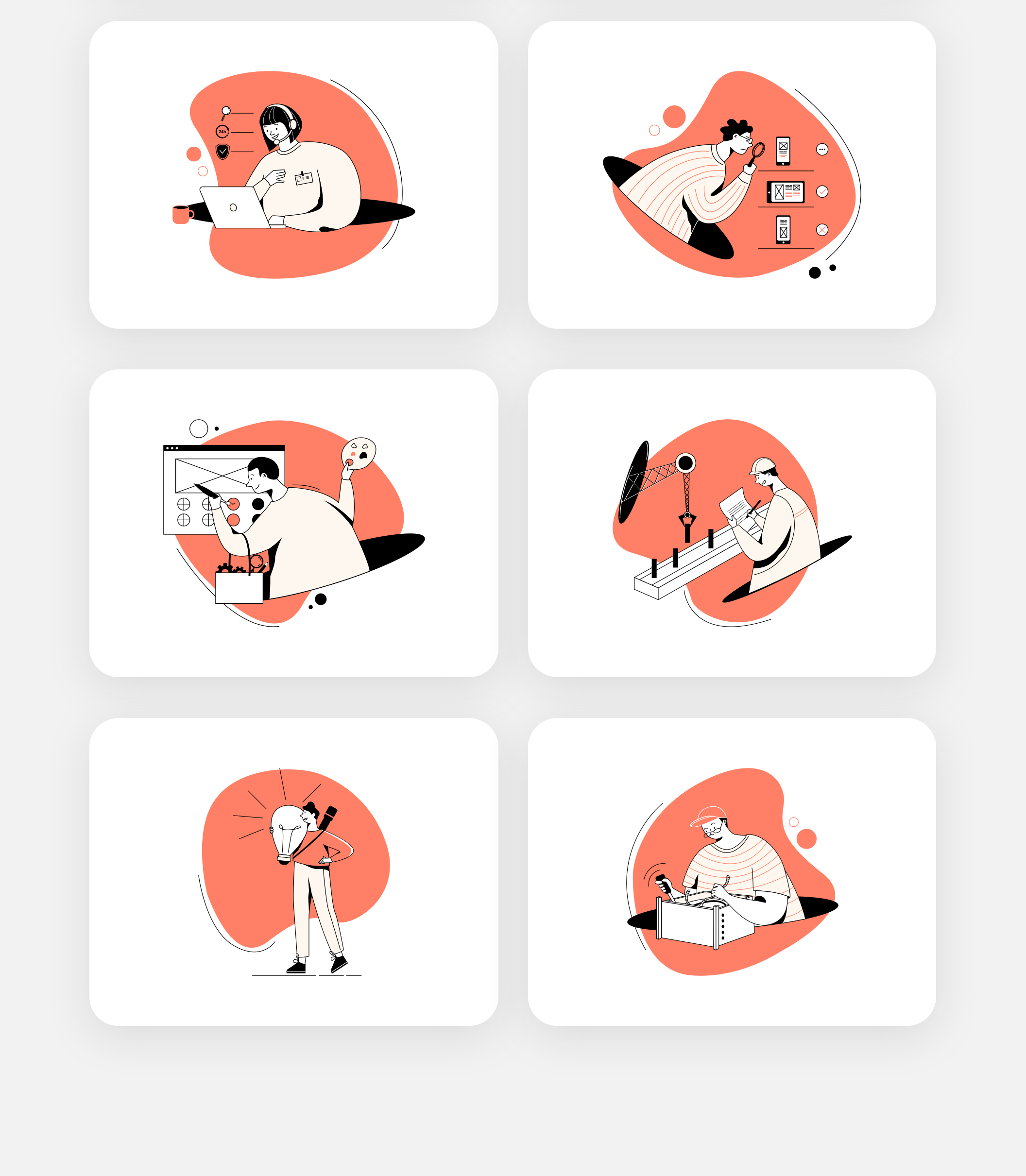 素材库下午茶:信息技术主题矢量插画合集插图(7)