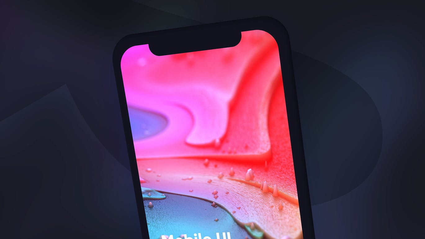 黑色iPhone手机UI界面设计效果图等距网格样机模板 Dark iPhone Mockup插图(14)
