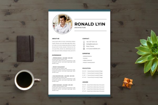 简约实用个人电子简历设计模板v2 Cv / Resume vol.2