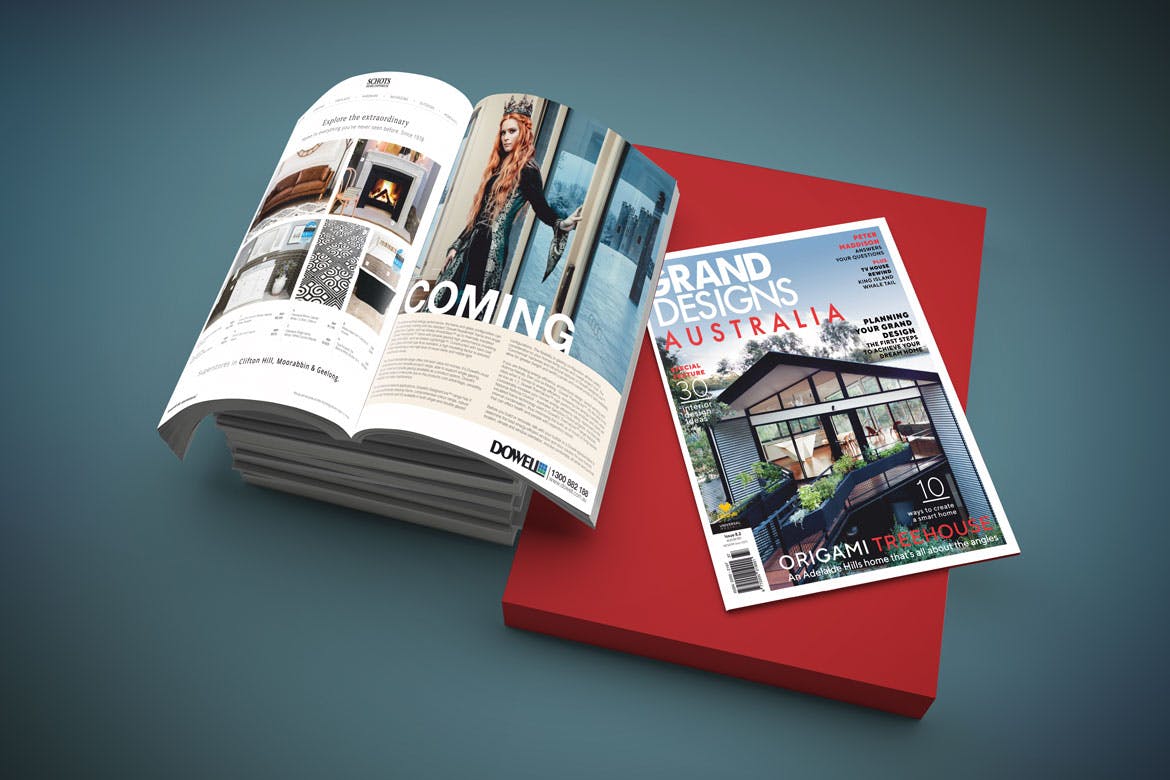 精品杂志封面&内页排版设计样机模板v1 Magazine Mockup V.1插图(2)