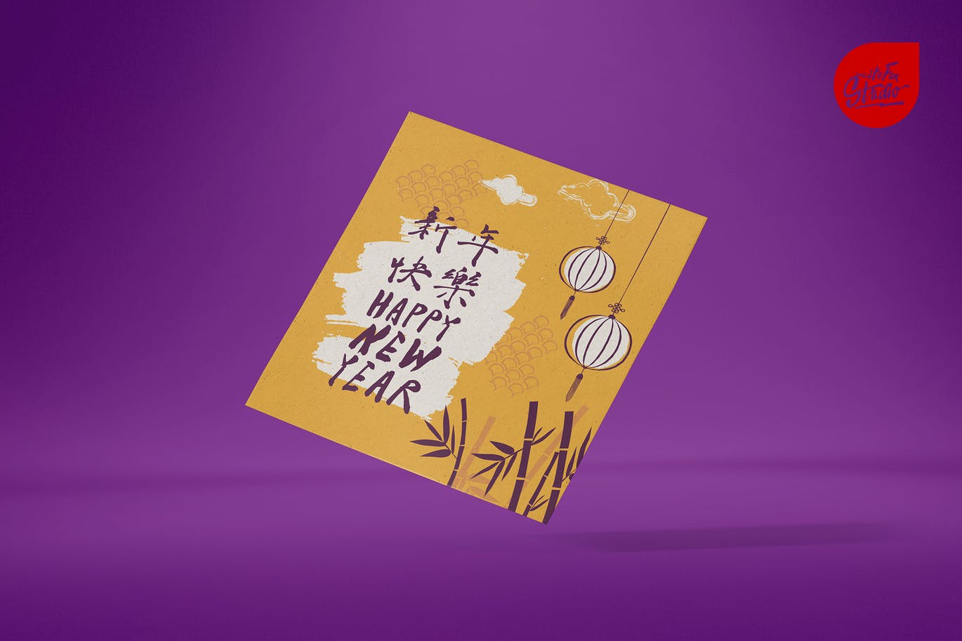 手写中文汉字新年贺卡设计模板 Handwritten Chinese New Year In Chinese Characters插图(3)