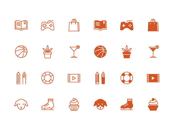 休闲活动图标素材之家精选sketch素材