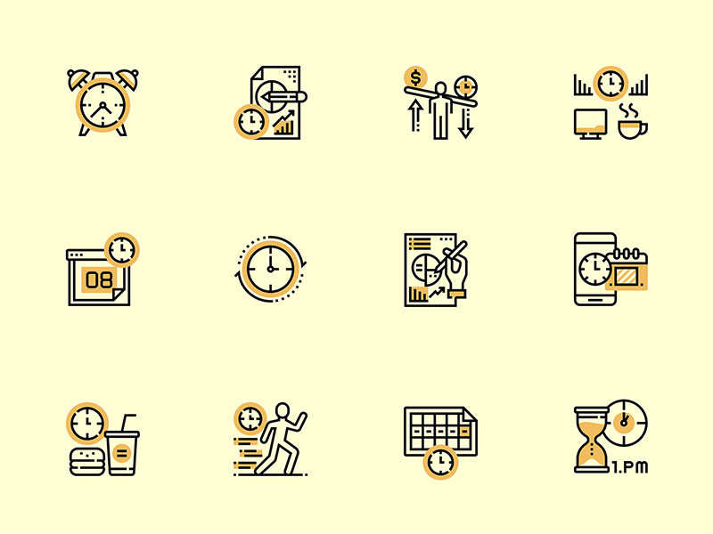 30 枚时间管理元素图标素材之家精选sketch素材