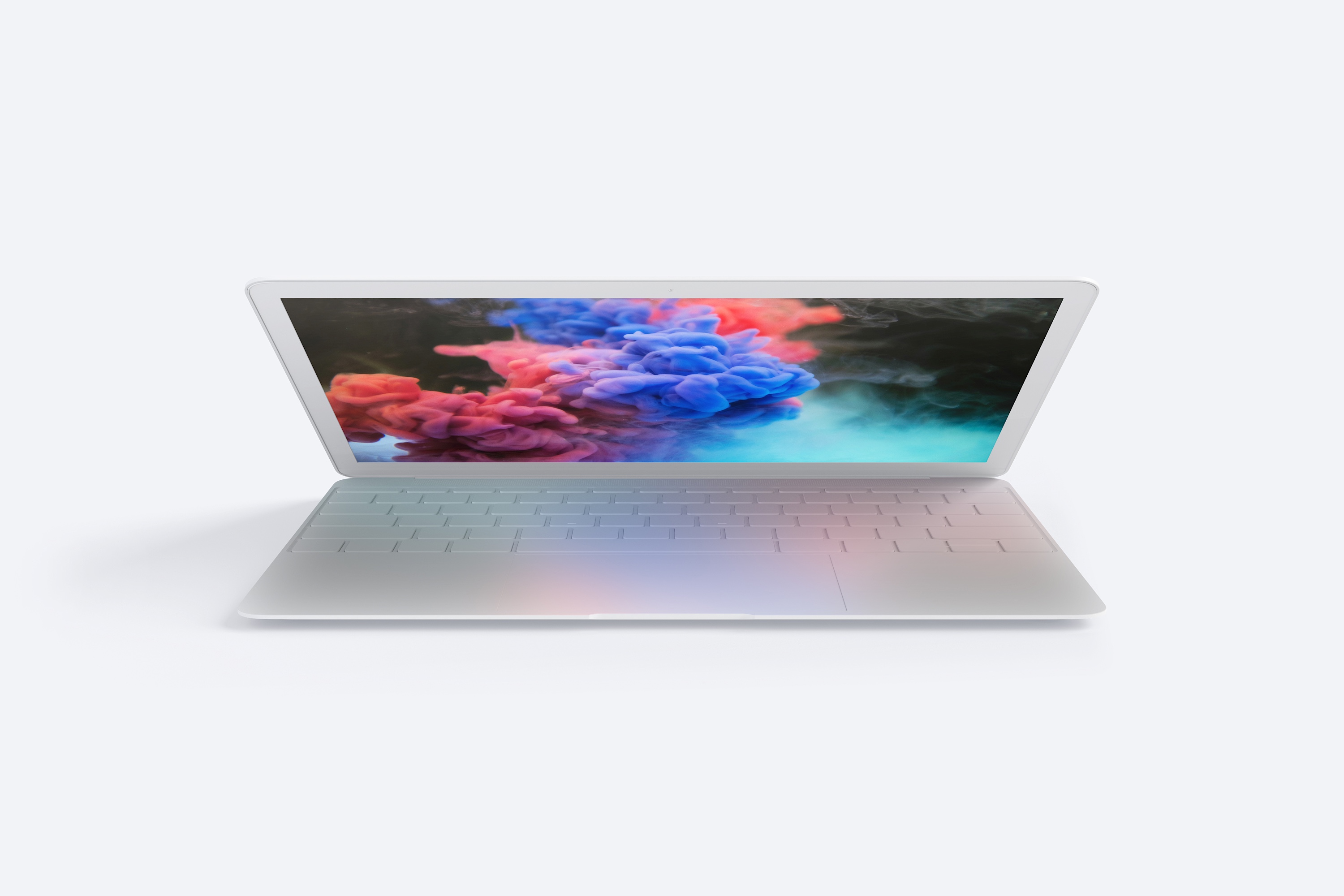 MacBook笔记本电脑前视图黏土样机02 Clay MacBook Mockup, Front View 02插图(2)