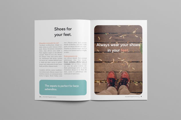 多用途杂志/画册/企业内宣INDD设计模板 Rounded Magazine插图(4)