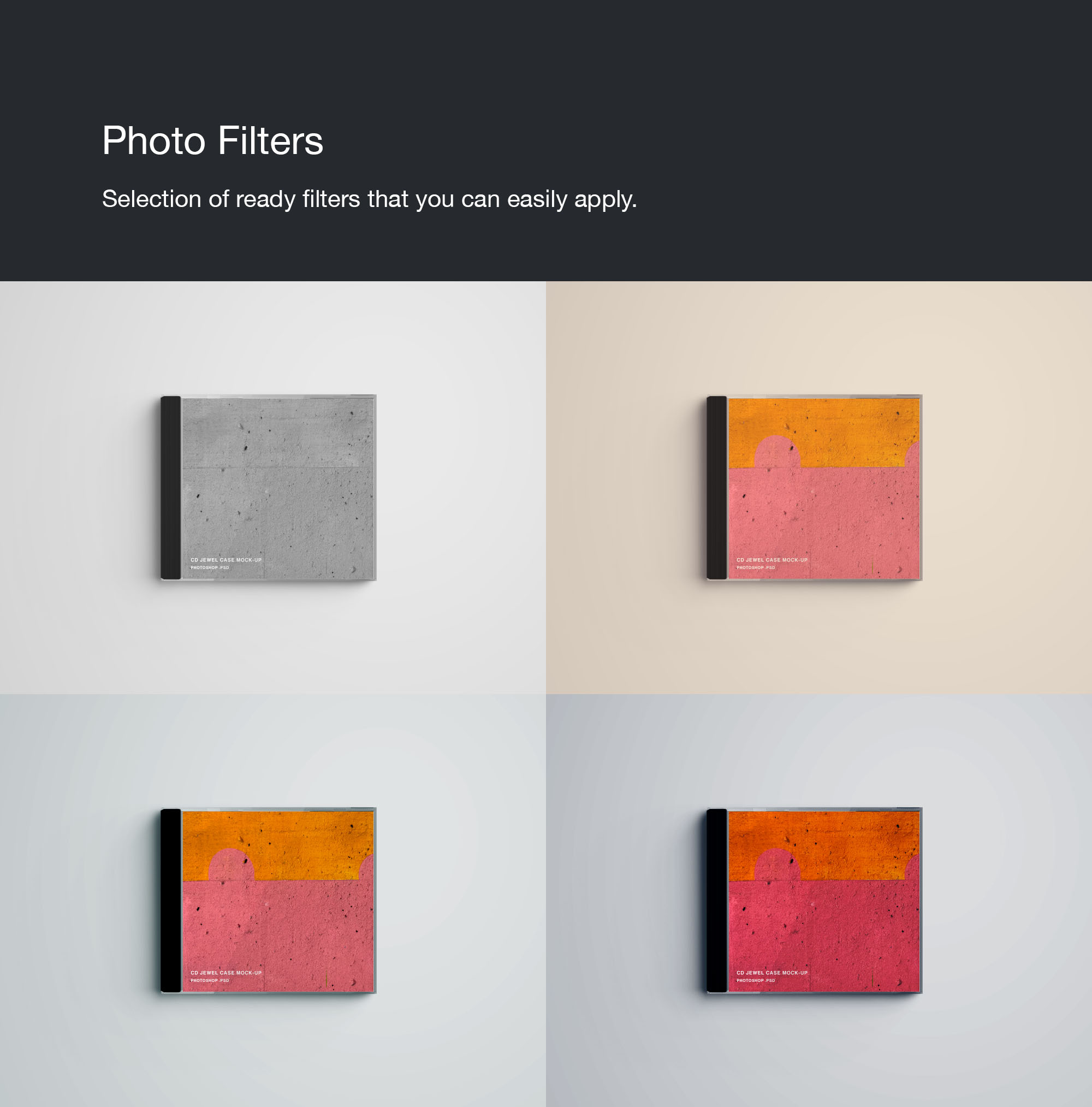 CD盒包装盒外观设计效果图样机PSD模板 CD Jewel Case Mockup – Photoshop .PSD插图(9)