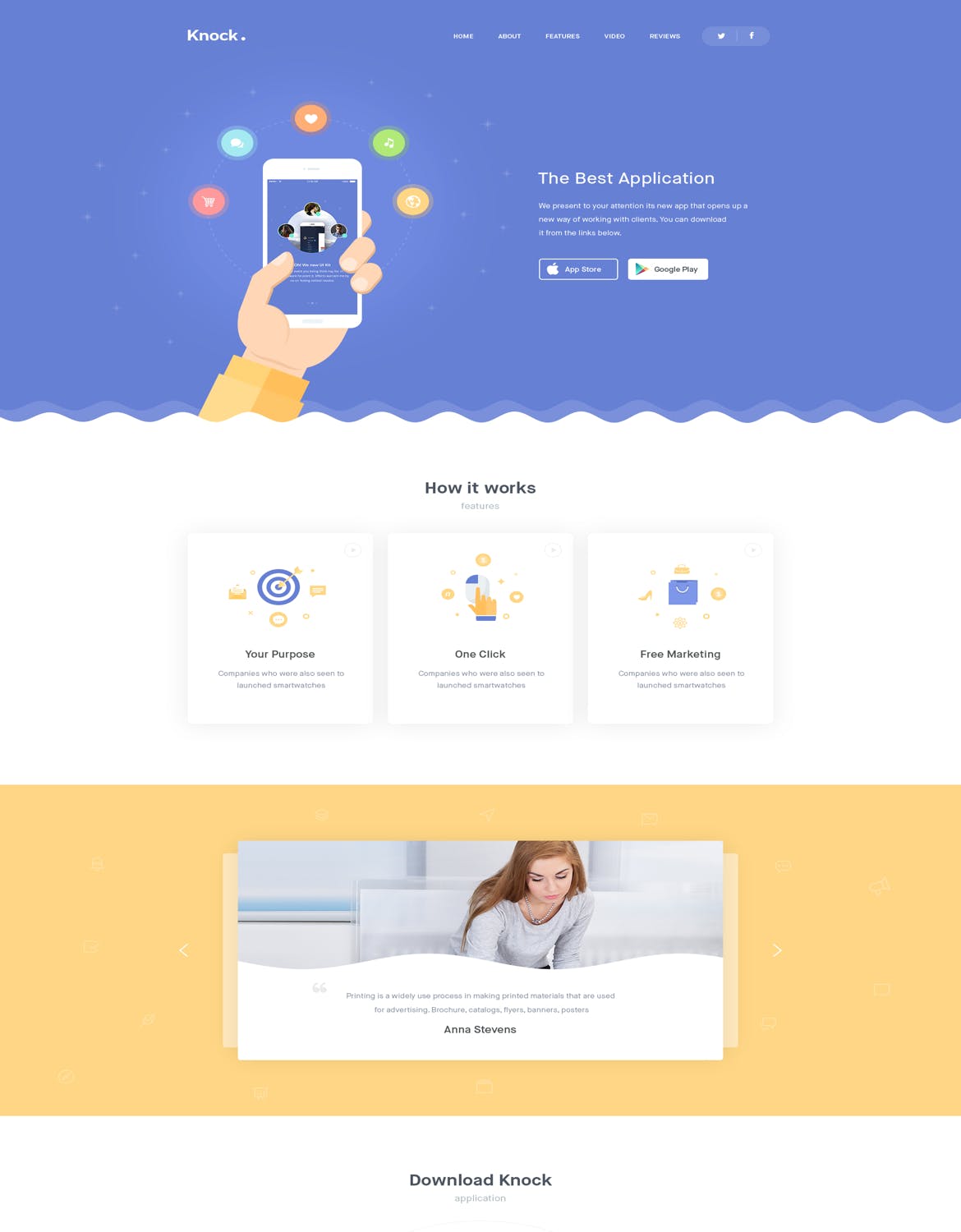 时尚简约的APP应用程序banner官方网站着陆页PSD设计模板插图(1)