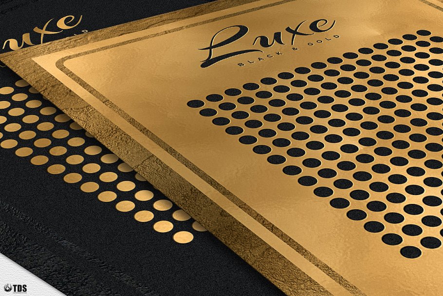 极简主义黑金风格传单PSD模板v2 Minimal Black Gold Flyer PSD V2插图(5)