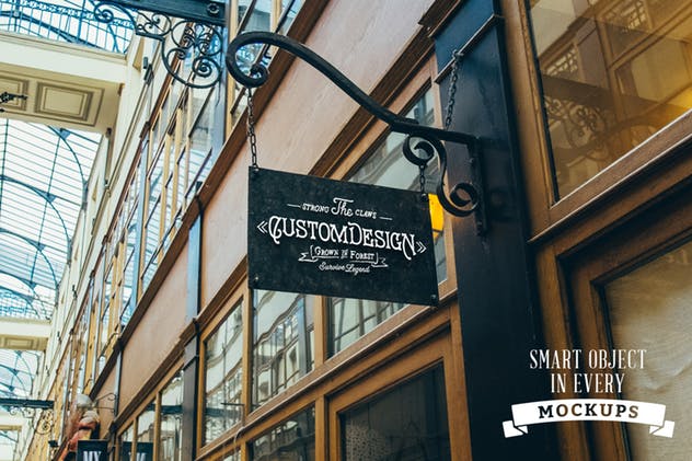 50款店铺店招招牌样机模板 50 Signs mockups插图(3)