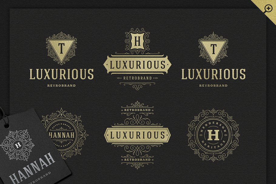 1000+复古风格Logo&徽章模板 1000 Logos and Badges Bundle插图(35)