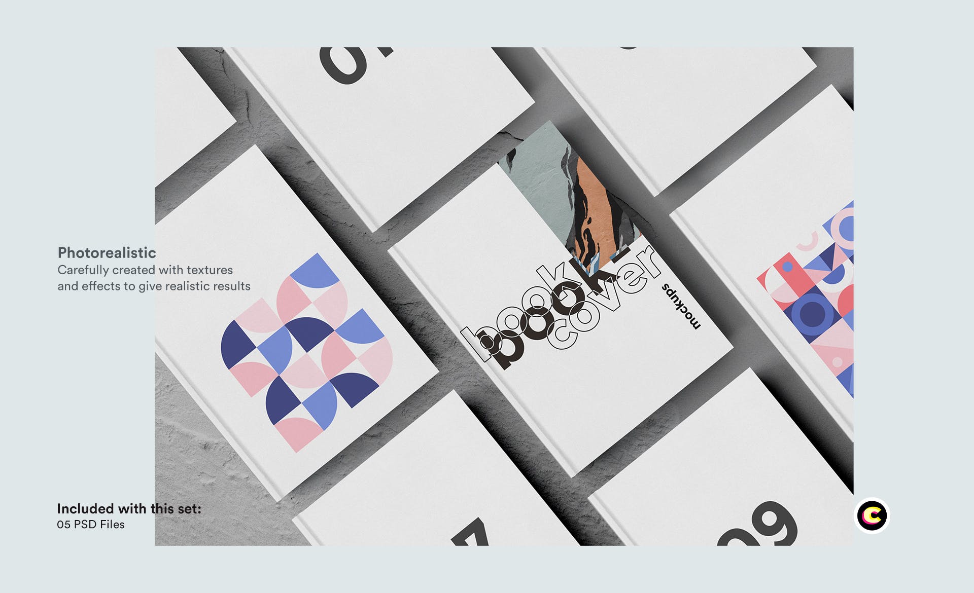 硬封设计图书封面印刷效果图样机素材库精选 Book Cover Mockup插图(2)