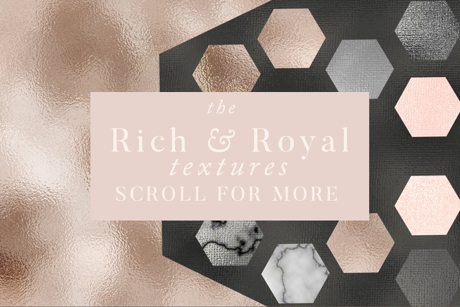 金色&银色金属纹理素材包 Gold & Silver Metallic Textures插图(3)