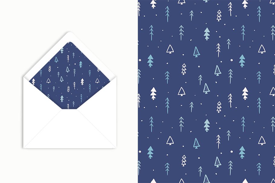 冬季仙境圣诞花样图案 Winter Wonderland Christmas Patterns插图(3)