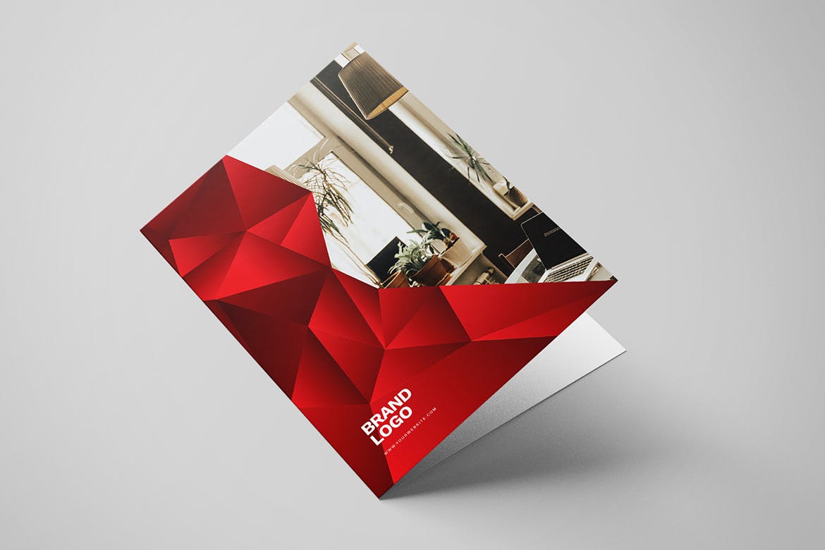 红色室内设计文具[信封/信纸/名片/文件夹]设计模板 Red Interior Design Stationery插图(3)