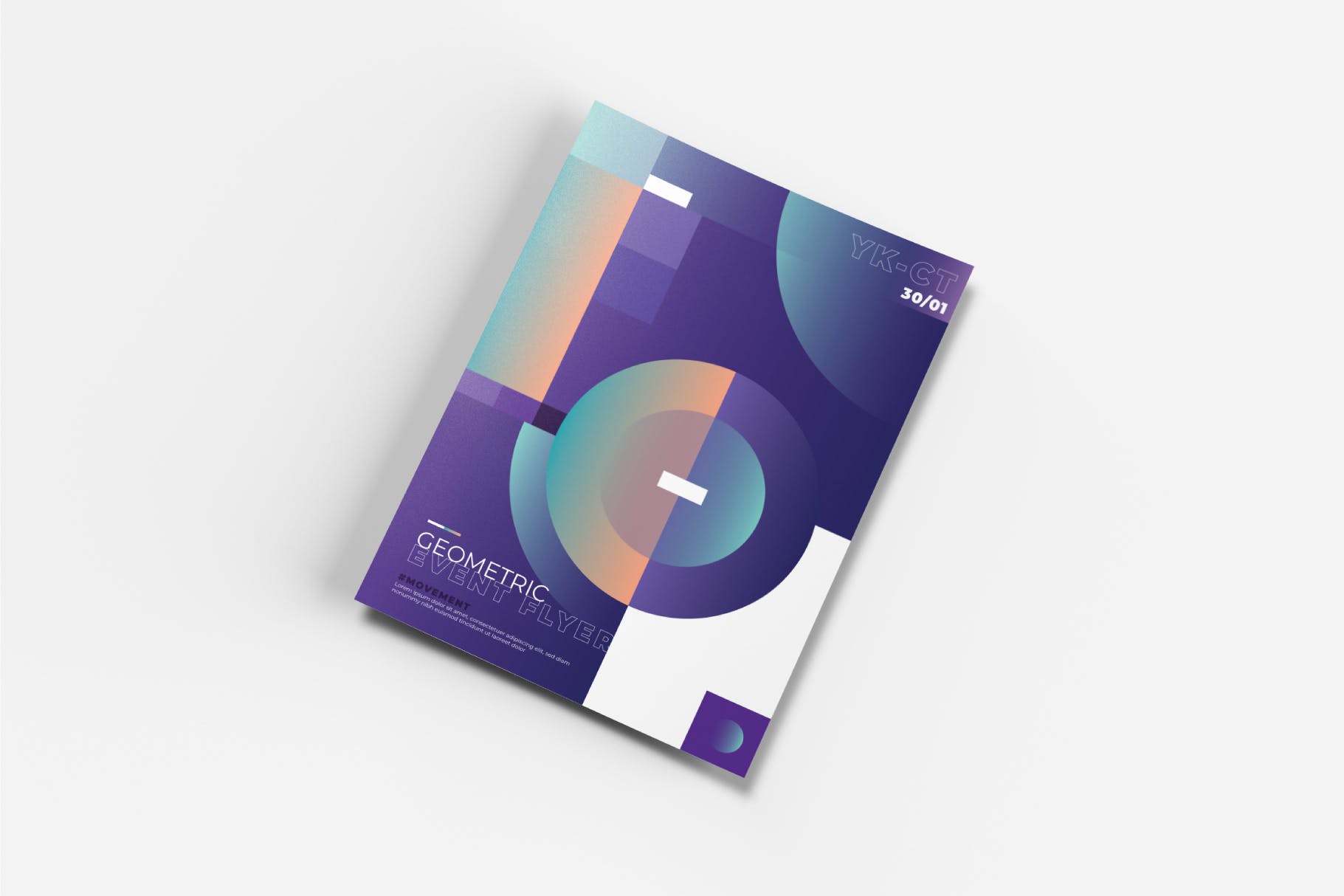 创意几何图形背景宣传单设计模板v1 Creative Geometric Flyer插图