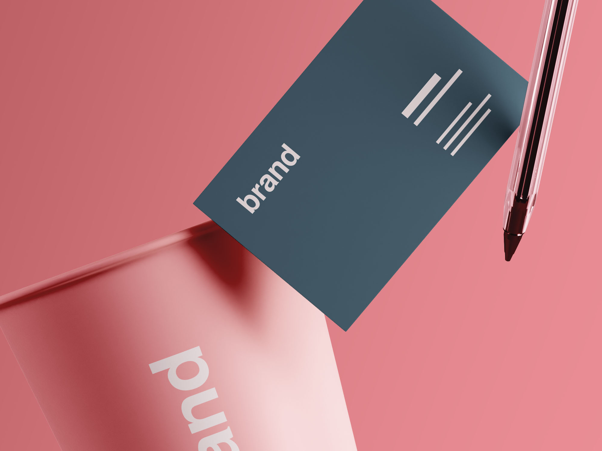 杯子和名片品牌VI设计预览样机模板 Cup & Business Card Branding Mockup插图(1)