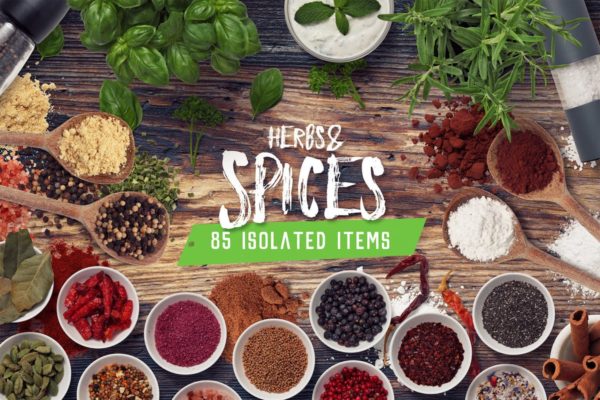 草药和香料巨无霸场景样机生成器 Kitchen Scene Gen. – Herbs &amp; Spices