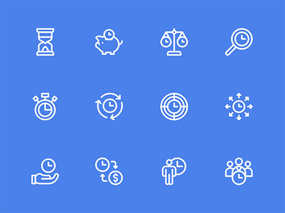 40 枚时间管理元素图标素材之家精选sketch素材