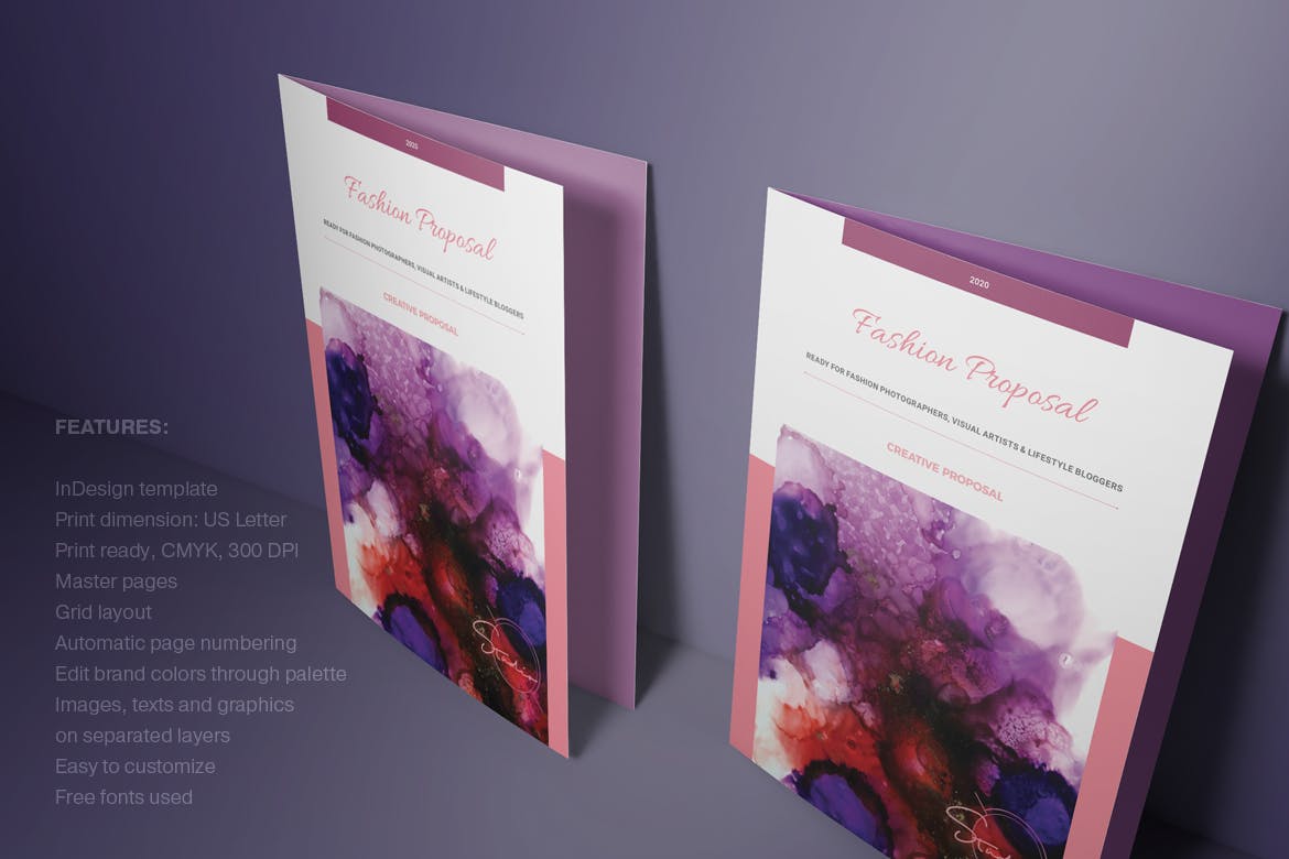 粉红时尚行业项目提案版式设计模板 Pink Fashion Proposal Layout插图(8)