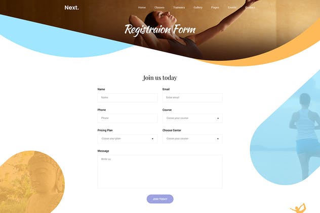 瑜伽俱乐部保健＆美容网站设计PSD模板 Yoga Club – Health Care & Beauty Center Template插图(9)