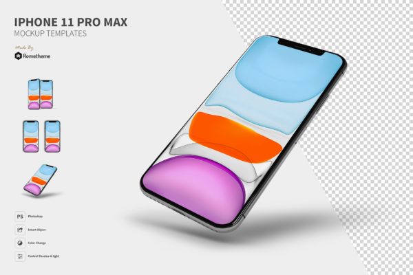 2019苹果旗舰手机iPhone 11 Pro Max素材库精选样机模板 iPhone 11 Pro Max Mockups YR
