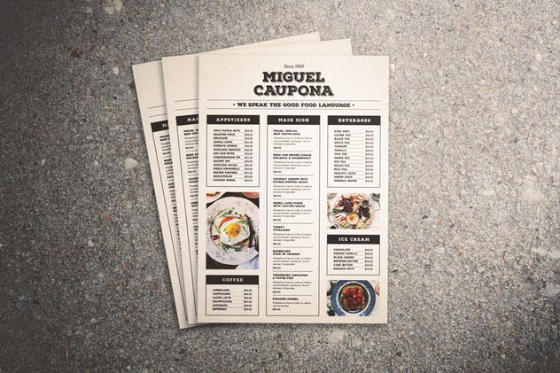 经典美食菜谱菜单设计模板 Classic Food Menu插图(10)