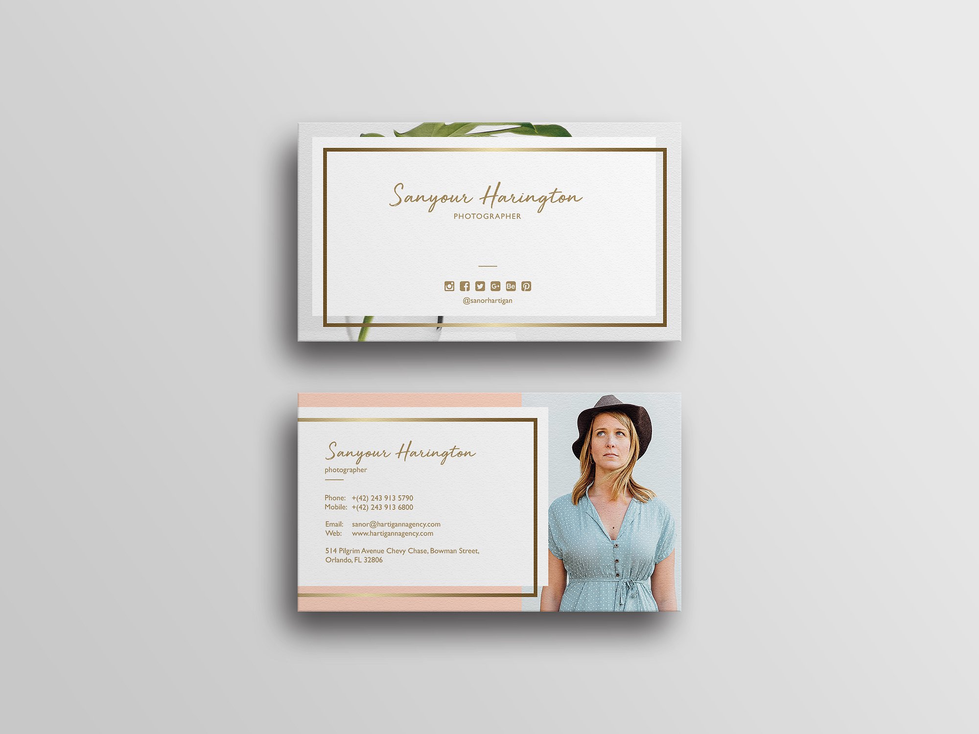 20个不同风格的适合高端摄影师的名片设计卡片邀请函设计模板插图(7)