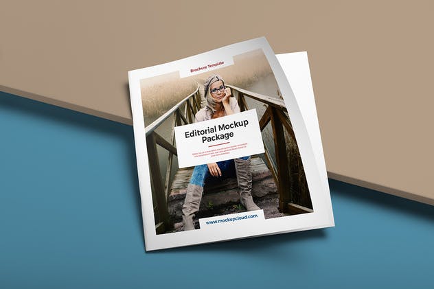 方形摄影画册样机 Square Brochure Mockup插图(3)