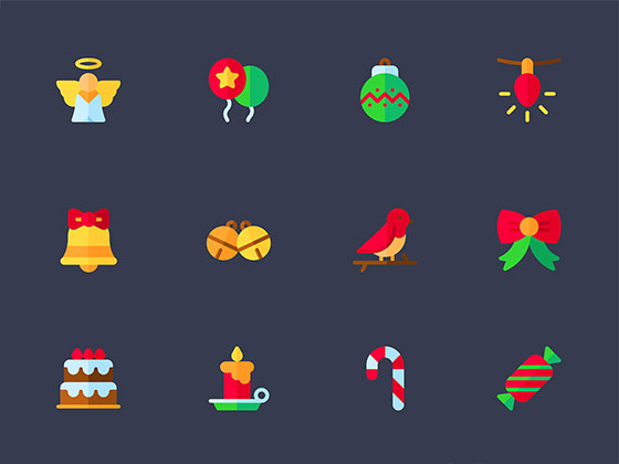 70 枚扁平圣诞节图标素材之家精选sketch素材