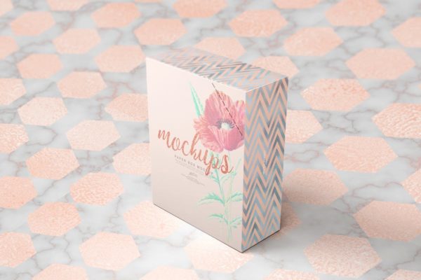 美食包装纸盒样机 Paper Box Mockup 07