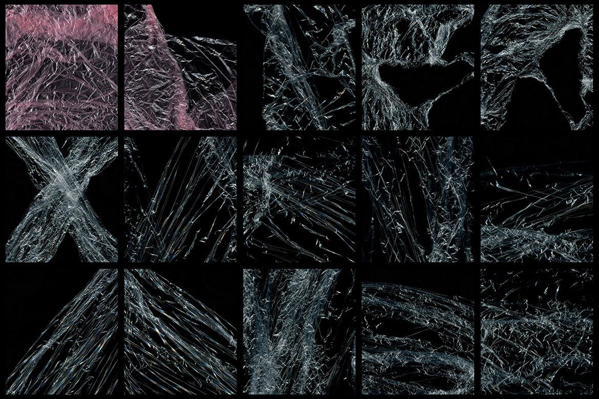 30款透明薄膜塑料叠层纹理设计素材v3 30 Plastic Texture Overlays | 03插图(2)