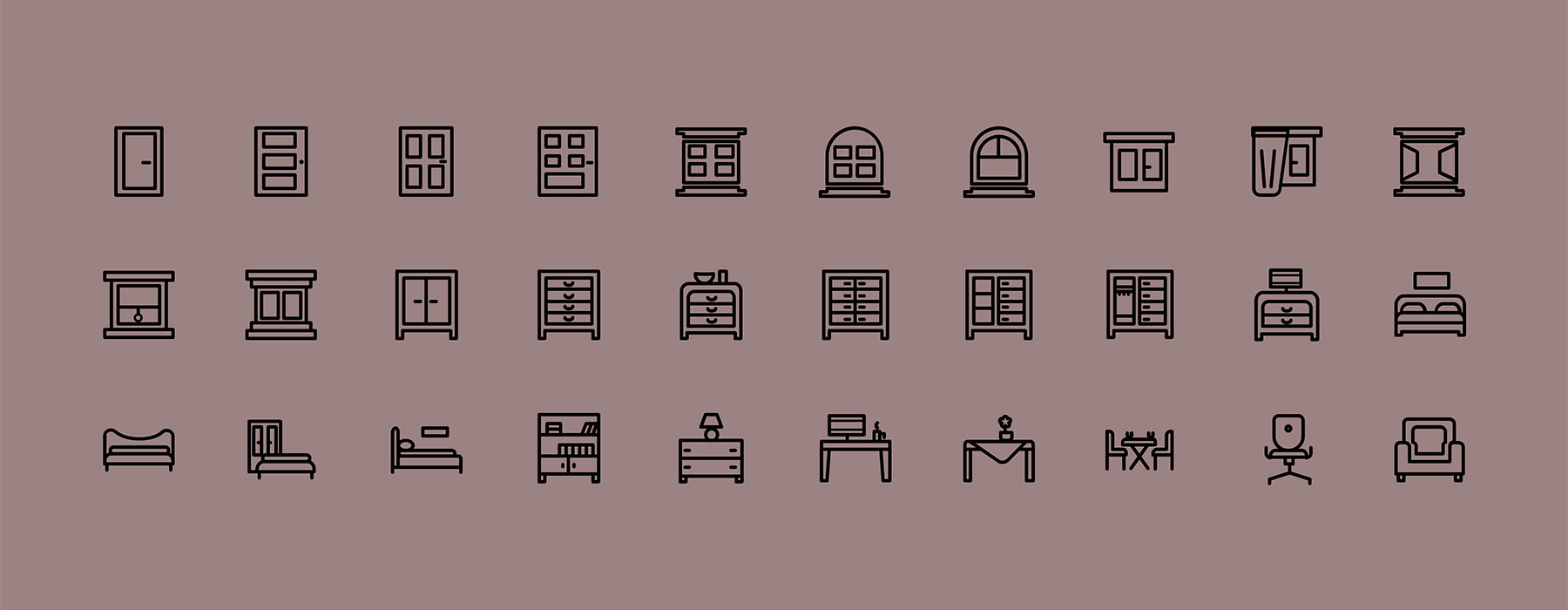 Furniture Icon Set