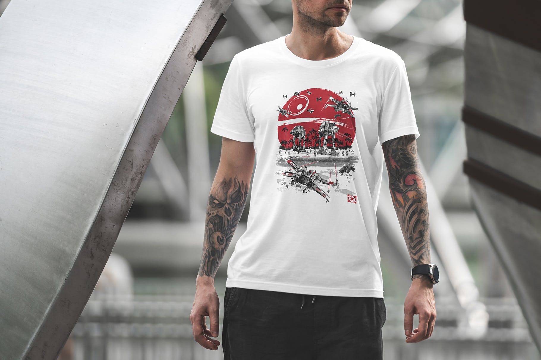 城市系列-印花T恤产品展示样机素材库精选模板v6 T-Shirt Mockup Urban Edition Vol. 6插图(4)