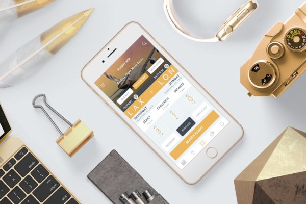 机票预订APP应用界面模板 Booking FLight 2 Mobile Ui – TH