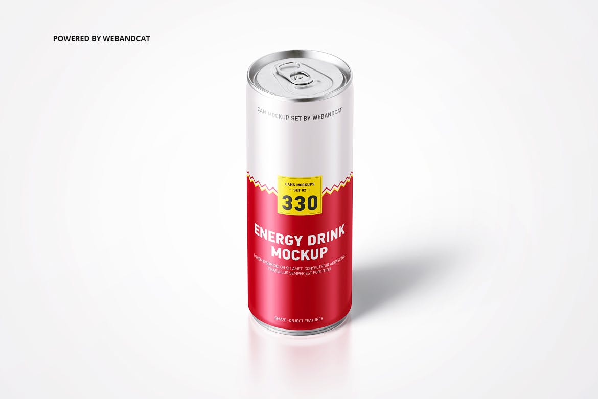 功能性能量饮料罐头外观设计样机 Energy Drink Can Mock-up插图(3)