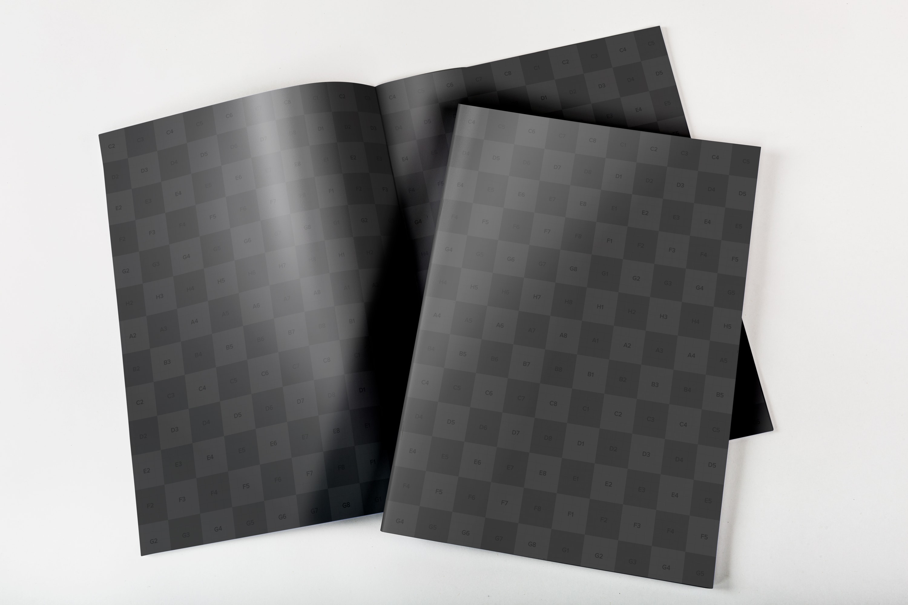 企业画册产品手册封面&内页设计预览样机 Letter Booklet Cover & Spread Mockup插图(2)