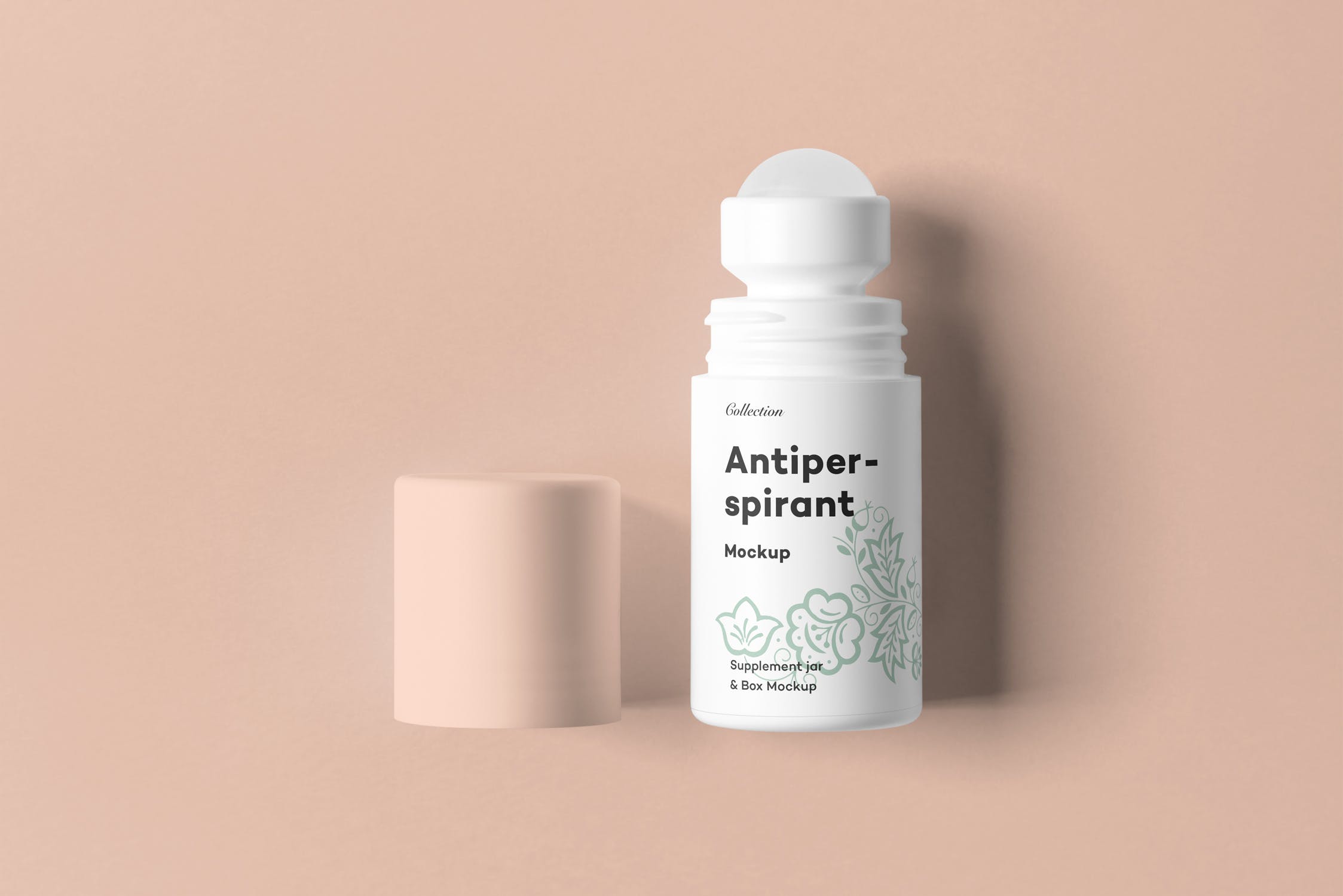 止汗滚珠外包装设计展示图样机v2 Antiperspirant Mockup 2插图(4)