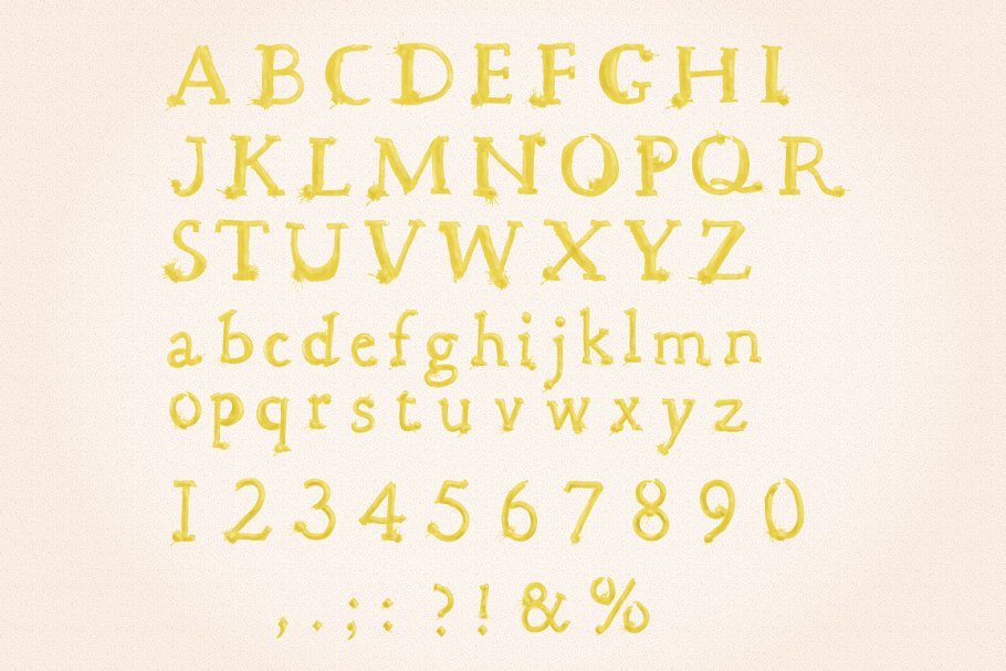 四色水彩卡通字母表 Watercolor Alphabet插图(3)