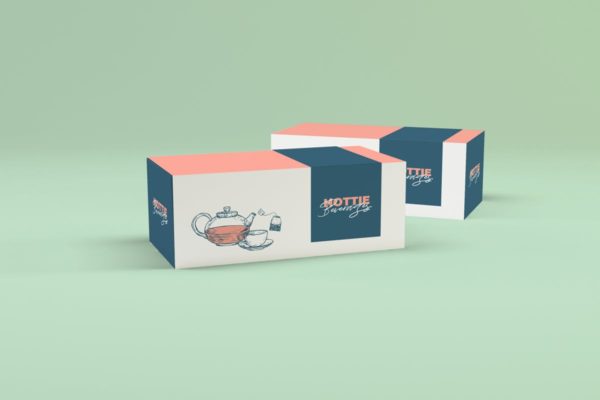 茶包包装盒设计样机模板 Multipurpose Box Packaging Mockup