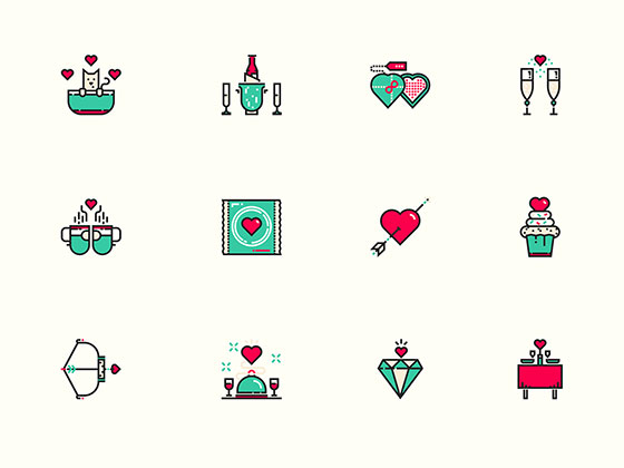 50 枚情人节元素图标素材之家精选sketch素材