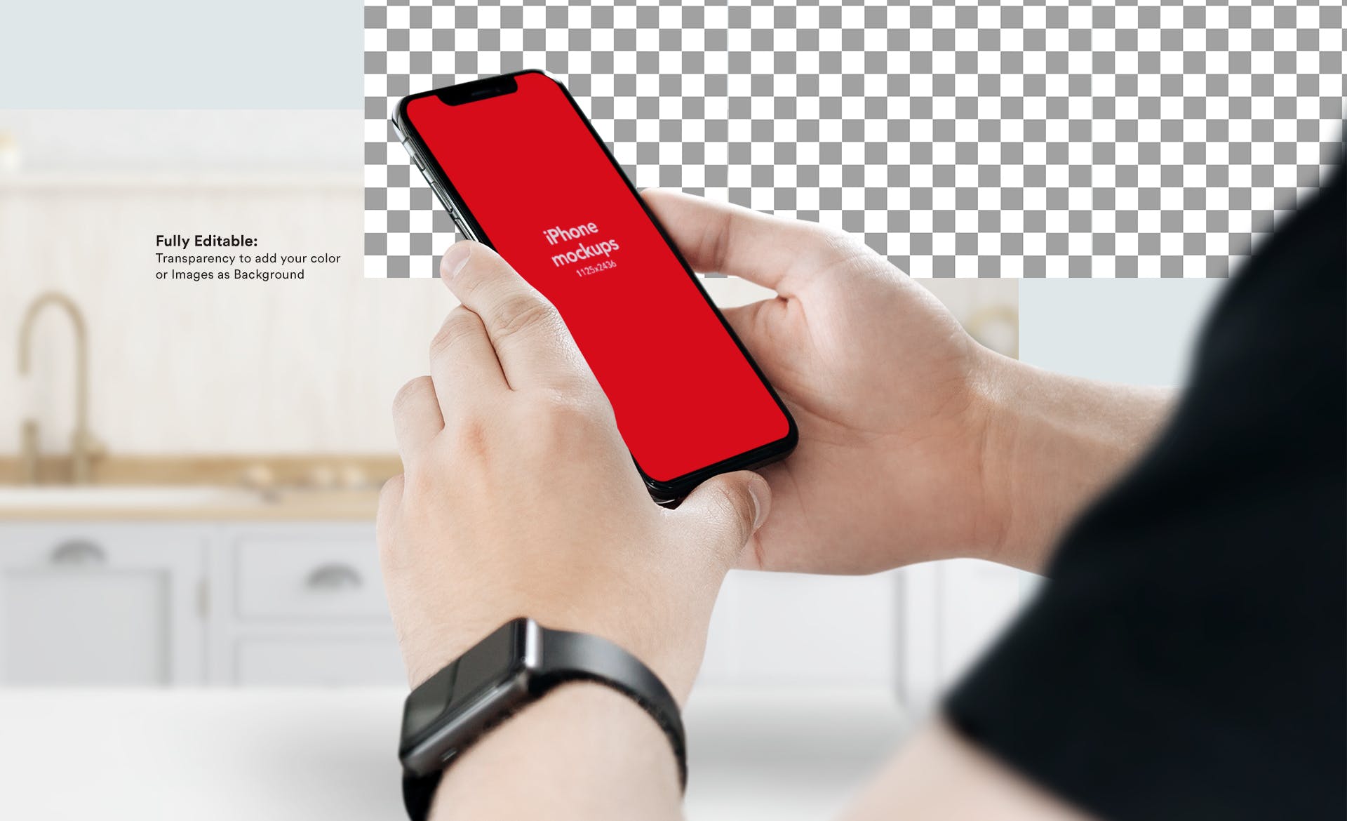 逼真实景手持iPhone 11手机素材库精选样机 iPhone 11 Mockup插图(1)