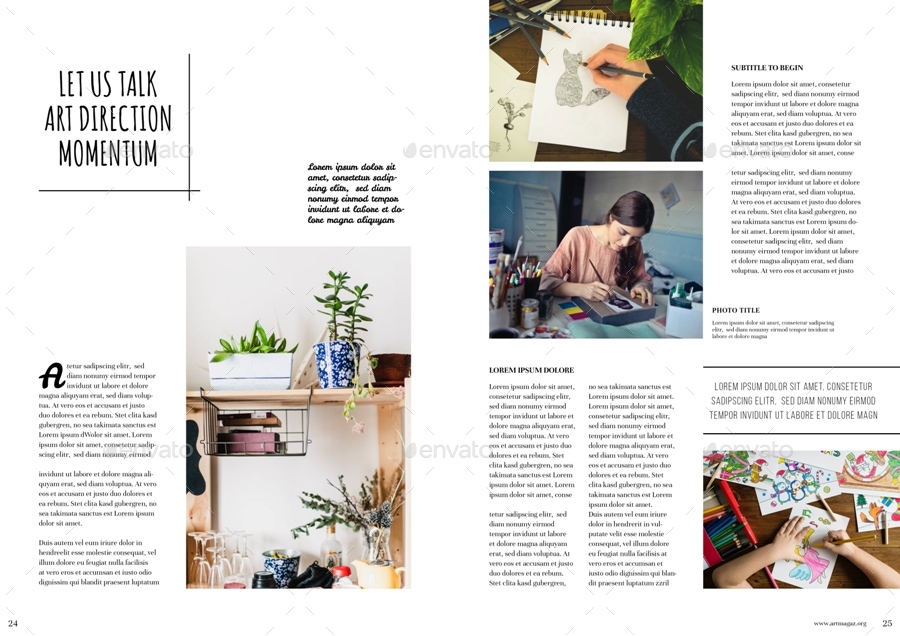 InDesign艺术杂志模板插图(12)