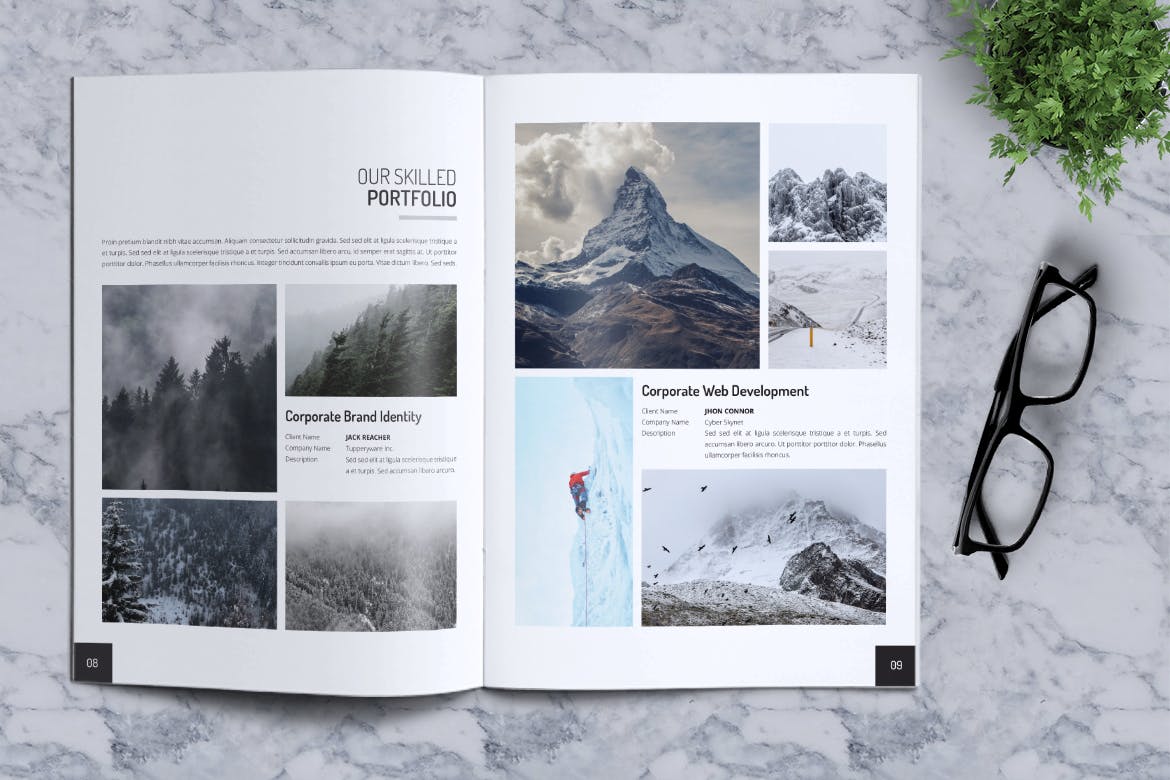 创意企业宣传册设计模板素材v32 Creative Brochure Template Vol. 32插图(5)