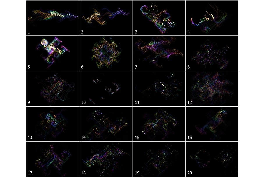 4K分辨率梦幻光线叠层背景v1 4K Magic Light Overlays Vol. 1插图(4)
