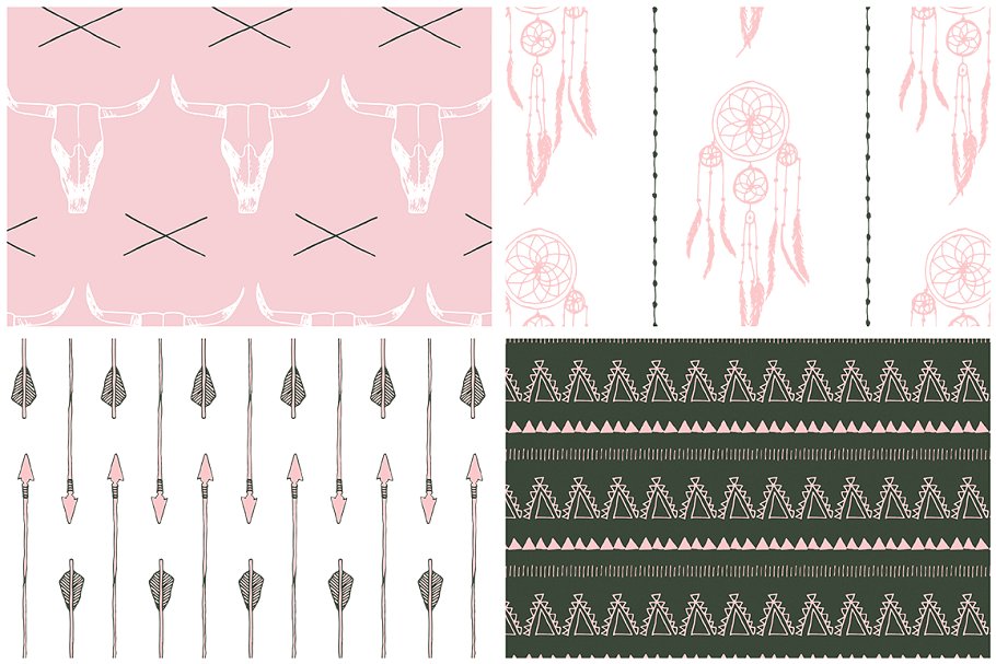 波希米亚花纹集 Bohemian Look Patterns Collection插图(8)